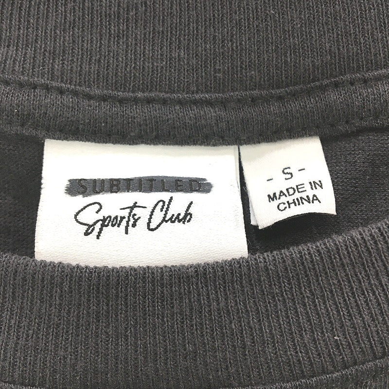 Subtitled Sports Club Oversized Linen Blend Grey Top Ladies Size Small NEW