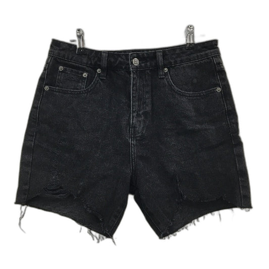 Ksubi Racer Short Burnout Trashed Frayed Black Shorts Ladies Size 28 NEW
