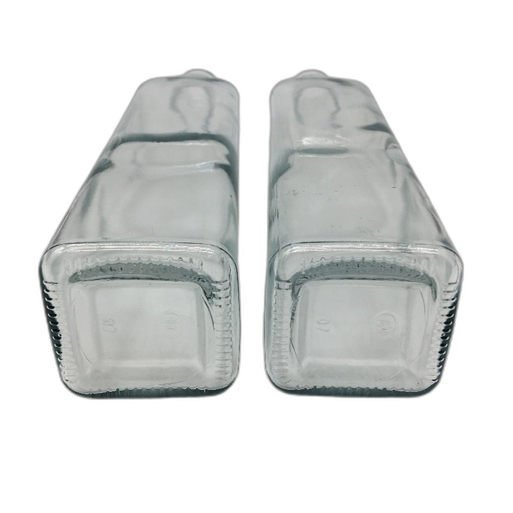 2 Pack 500ml Oil and Vinegar Clear Glass Bottle Dispenser Set NEW