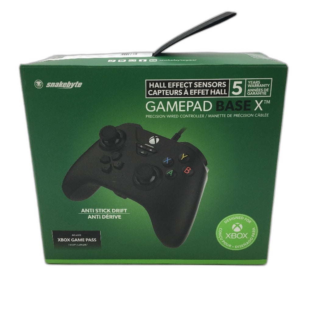 Snakebyte Gamepad Base X Precision Wired Controller for XBOX in Black NEW