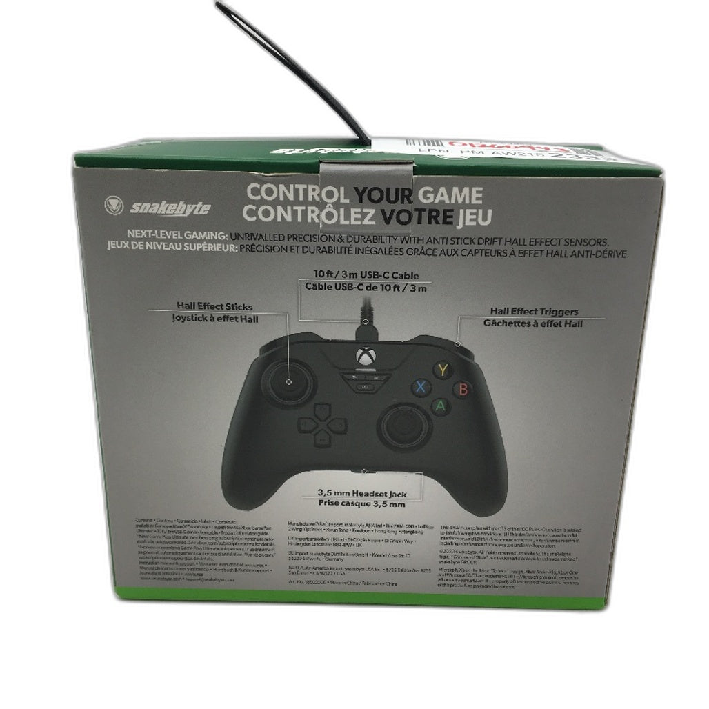 Snakebyte Gamepad Base X Precision Wired Controller for XBOX in Black NEW
