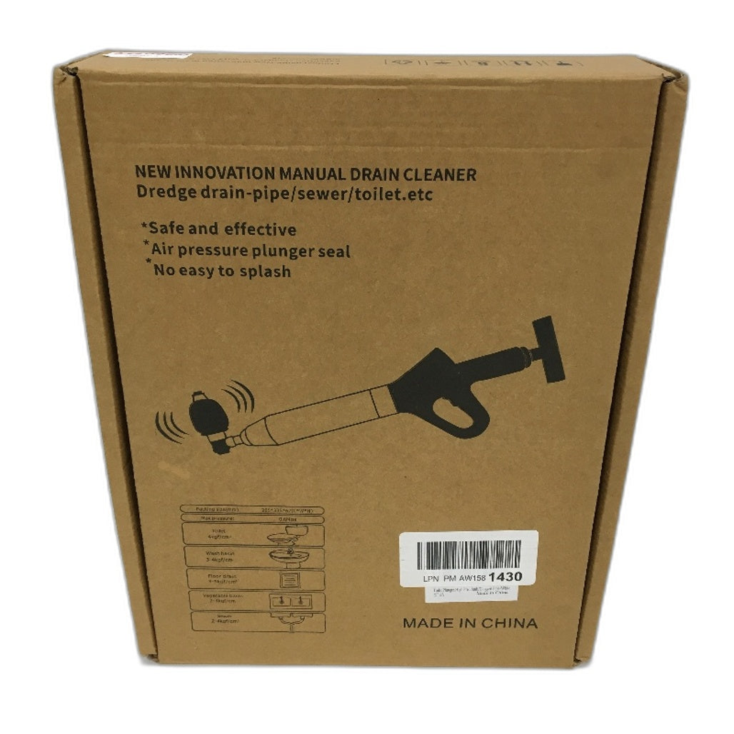 New Innovation Manual Dredge Pipe Toilet Drain Sink Plunger Cleaner NEW