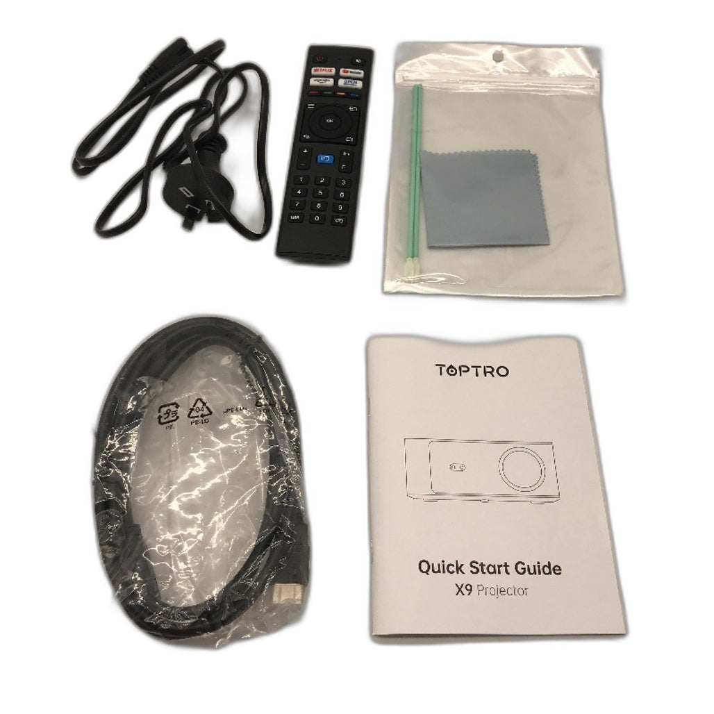 TOPTRO X9 Built in Smart OS Native 1080p Dolby Audio Video Projector DEMO