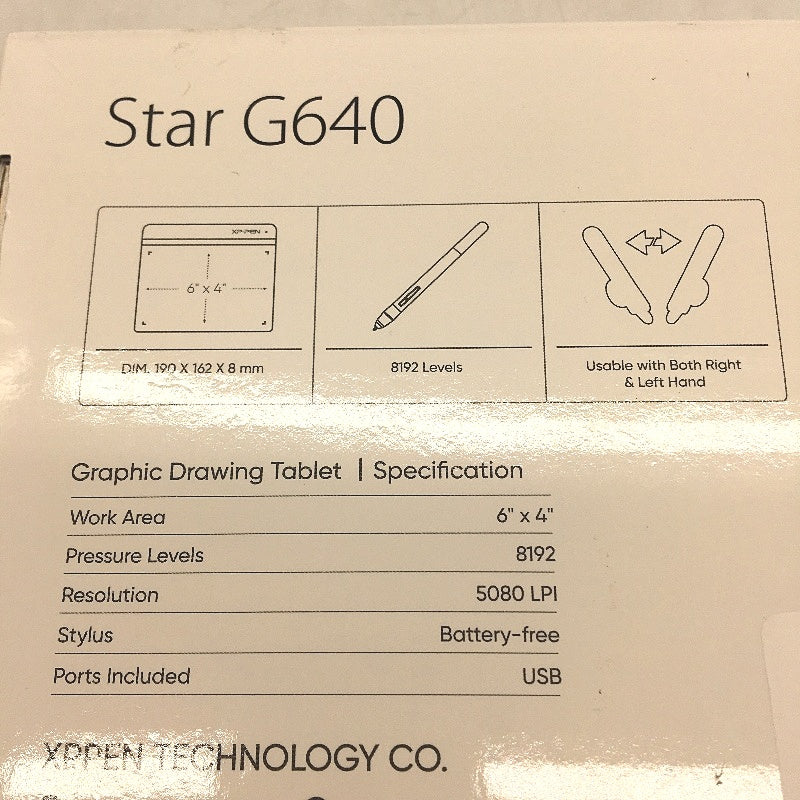 XP-PEN StarG640 Ultrathin Digital Graphics Drawing Tablet with OSU Support DEMO