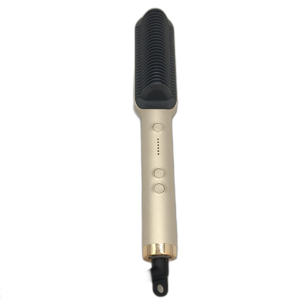 Tymo Ring 5 Temp Hair Straightening Iron Built in Comb in White Gold NEW