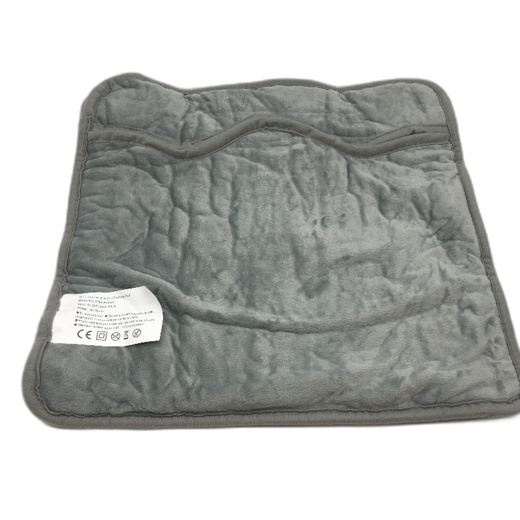 Soft Plush Comfort Electric Foot Warming Heating Pad Pocket in Grey NEW