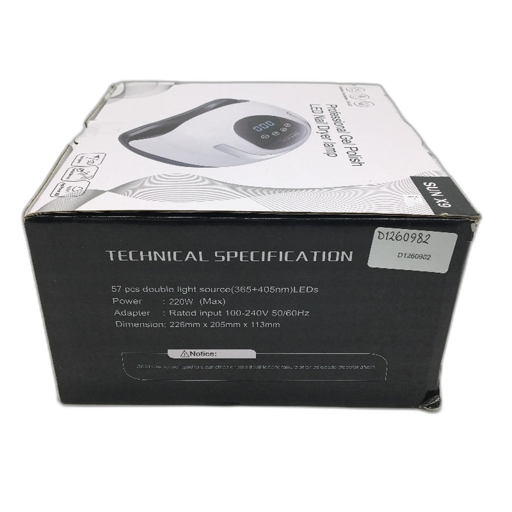Sun X9 Professional Gel Polish LED Nail Dryer Lamp 220W UV Light for Nails