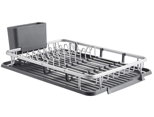 Urackify Kingrack Aluminium Dish Drainer Drying Rack Removeable Drip Tray