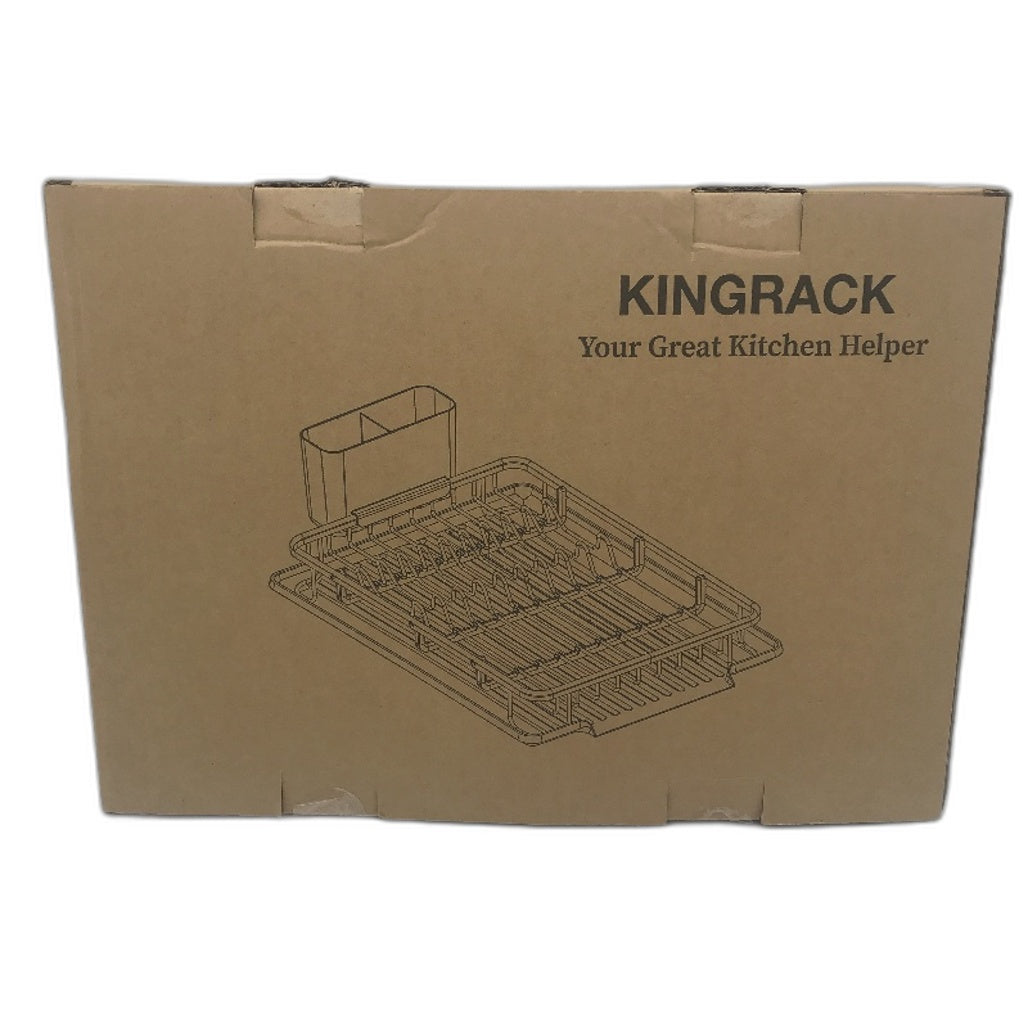 Urackify Kingrack Aluminium Dish Drainer Drying Rack Removeable Drip Tray