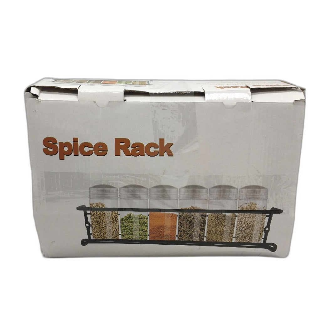 4-Tier Black Standing Spice Rack Organiser Storage Shelf With Sticker Labels