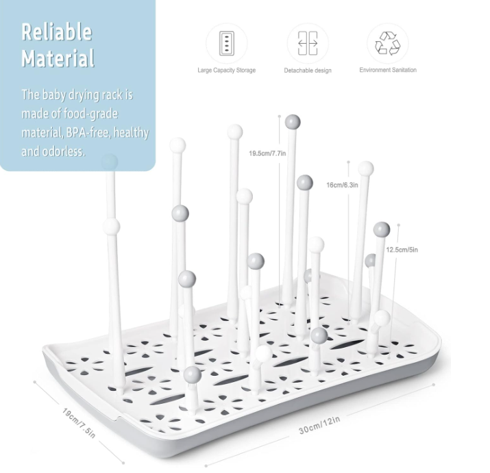 Termichy Baby Bottle Drying Rack With Tray High Capacity Bottle Air Dry Holder