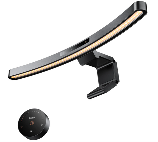 Quntis Black Curved Monitor Light Bar With Remote & Touch Control USB Lamp