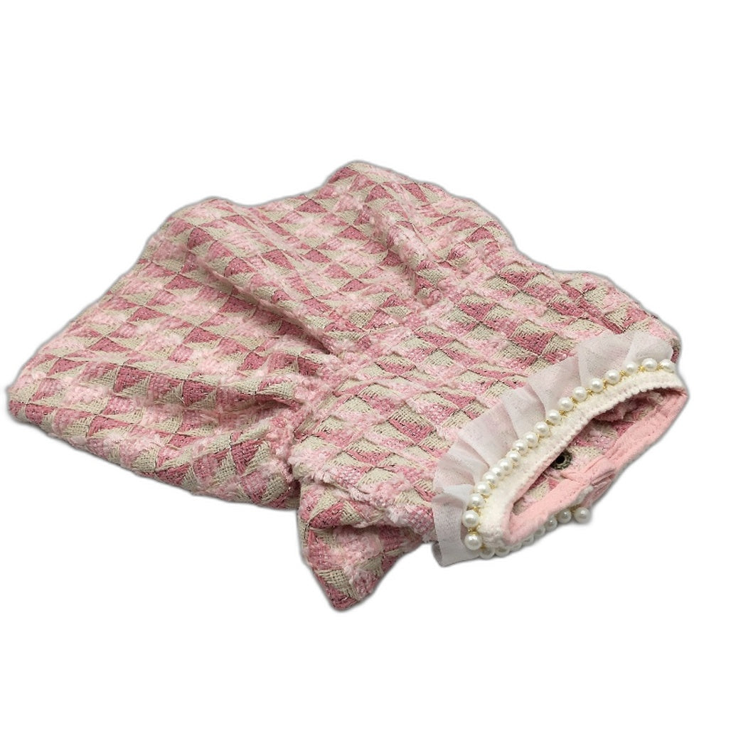 4 Pieces Pink Cute Doggy Dress & Accessories Bundle Dog Size 2XS