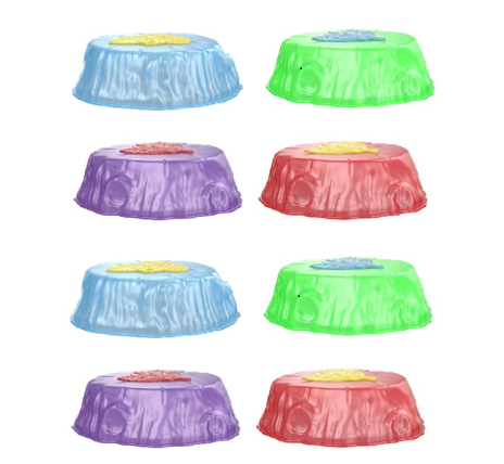 8 Pcs Light-Up Stepping Stones Mutlicoloured Balancing Obstacle Course