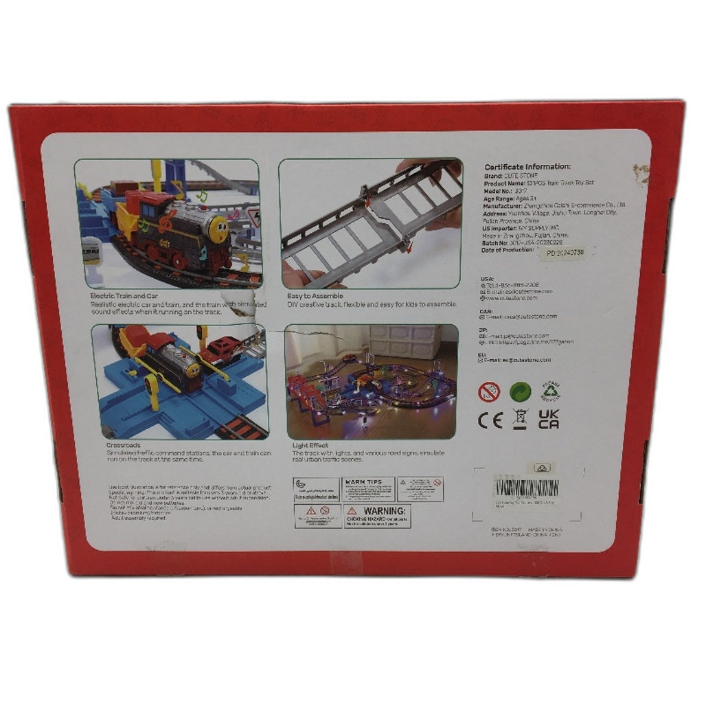 Cute Stone 101 Pcs Toy Train Track Playset Create Your Own World Railway