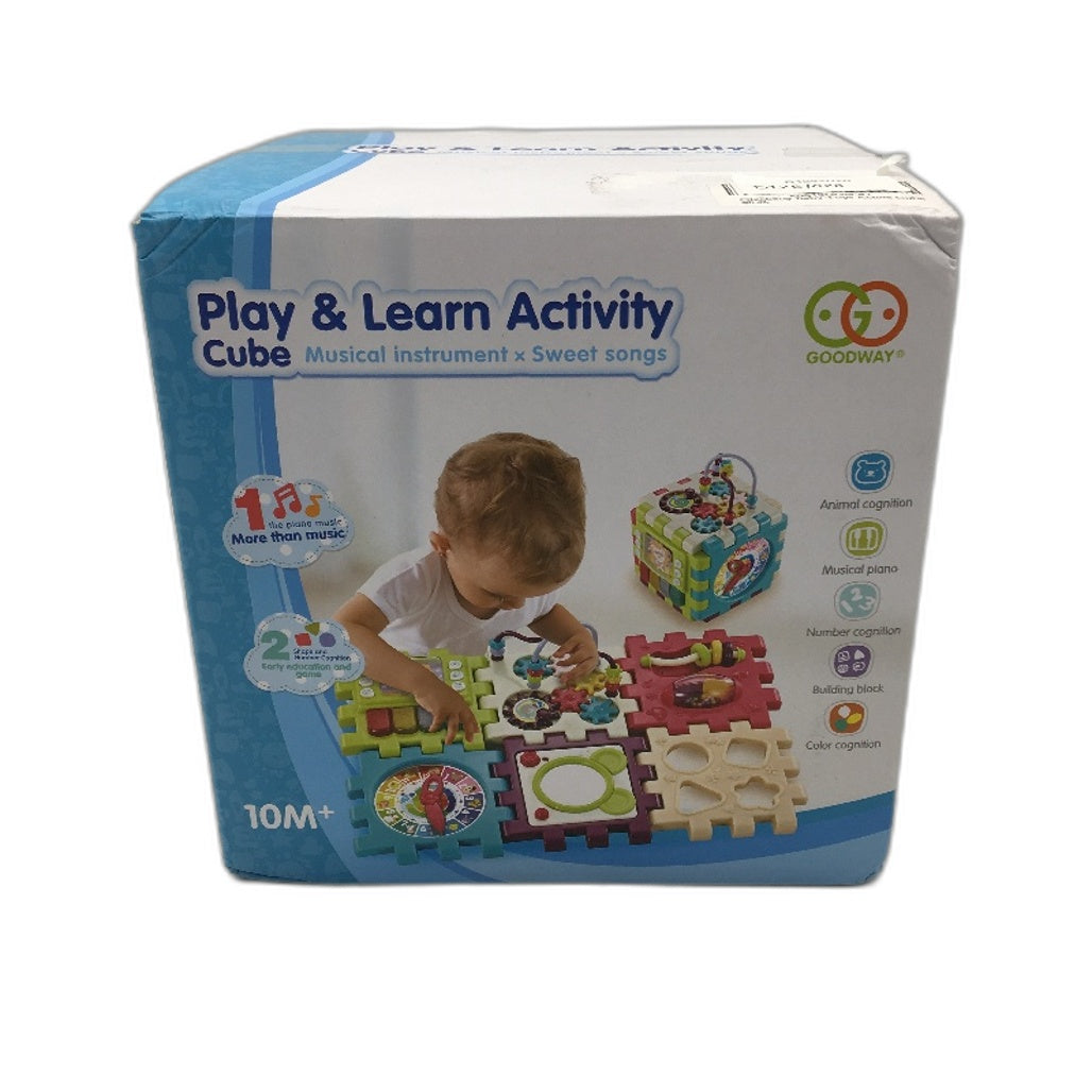 Qizebaby 11-in-1 Activity Cube Baby Toy 3-18 Months Detachable Montessori Box