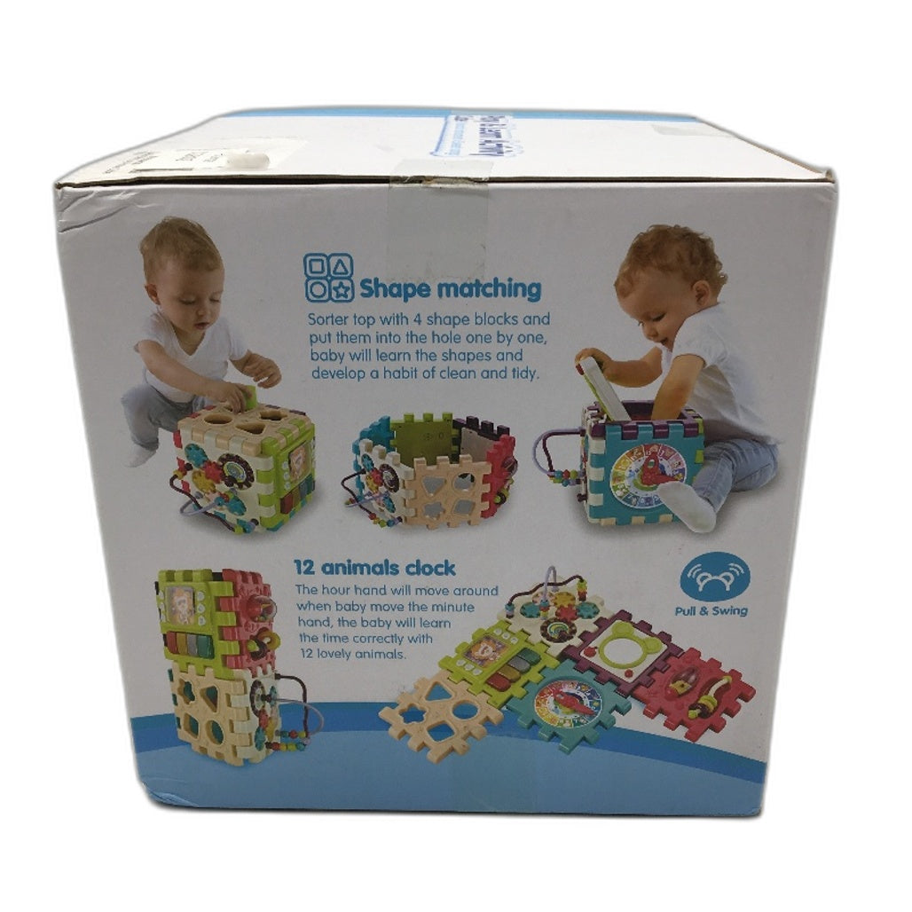 Qizebaby 11-in-1 Activity Cube Baby Toy 3-18 Months Detachable Montessori Box