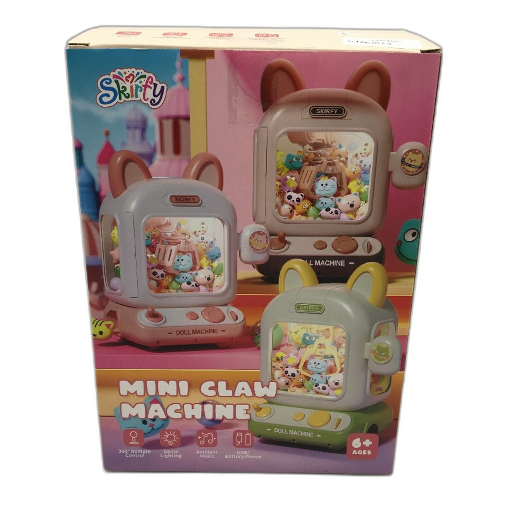 Skirfy Electric Pink Cat Music Playing Claw Machine With Coins & Prizes