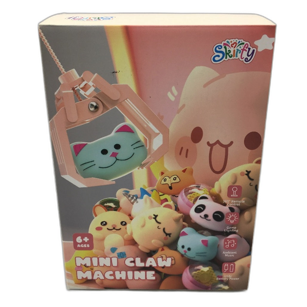 Skirfy Electric Pink Cat Music Playing Claw Machine With Coins & Prizes