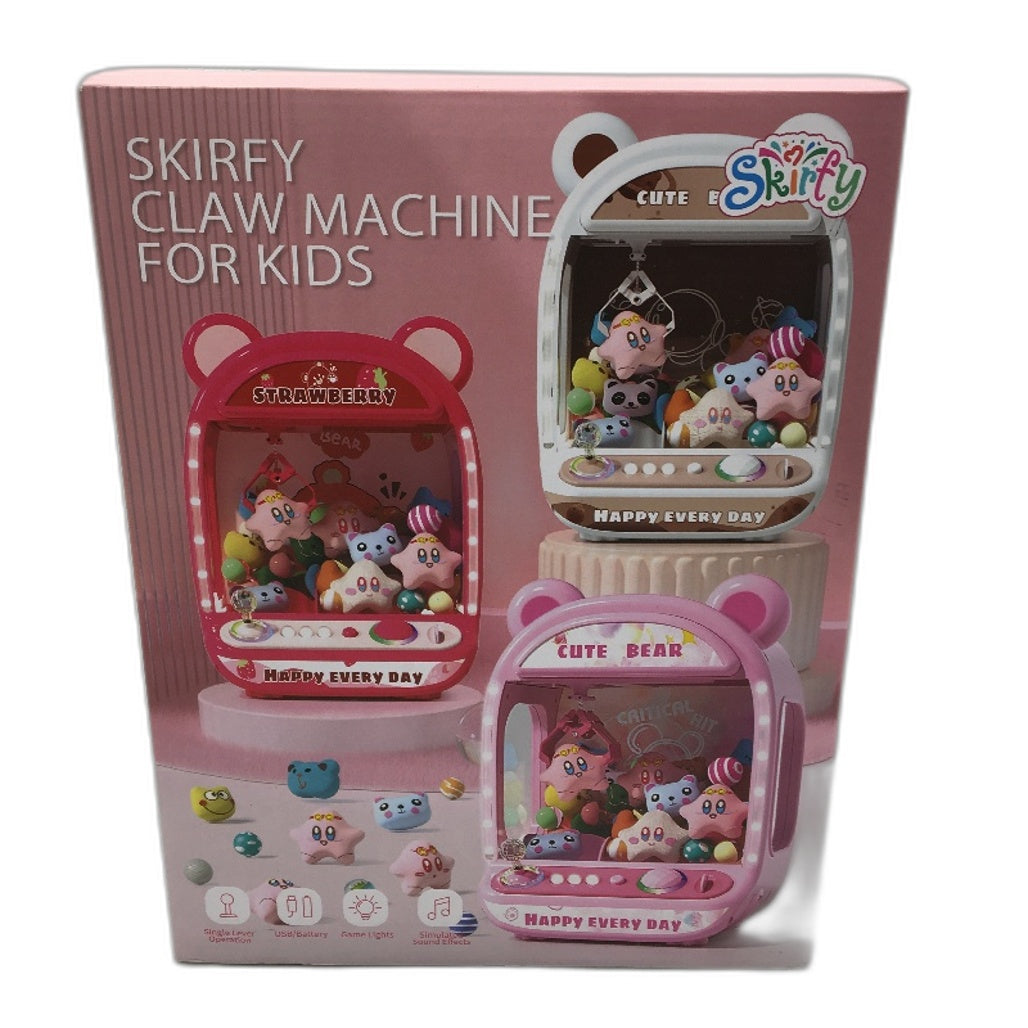 Skirfy Electric Brown Bear Music Playing Claw Machine With Coins & Prizes