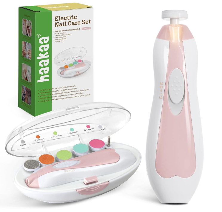 Haakaa Baby Nail Trimmer & Electric File Care Kit Child Safe Nail Clipper