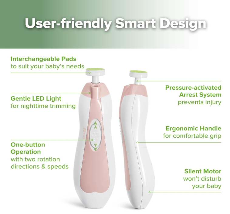 Haakaa Baby Nail Trimmer & Electric File Care Kit Child Safe Nail Clipper