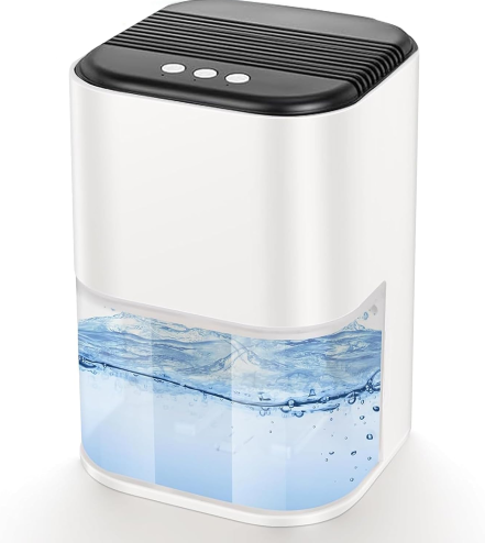 Astraio 2000ml White Dehumidifier Air Purifier LED Light Portable Ultra Quiet