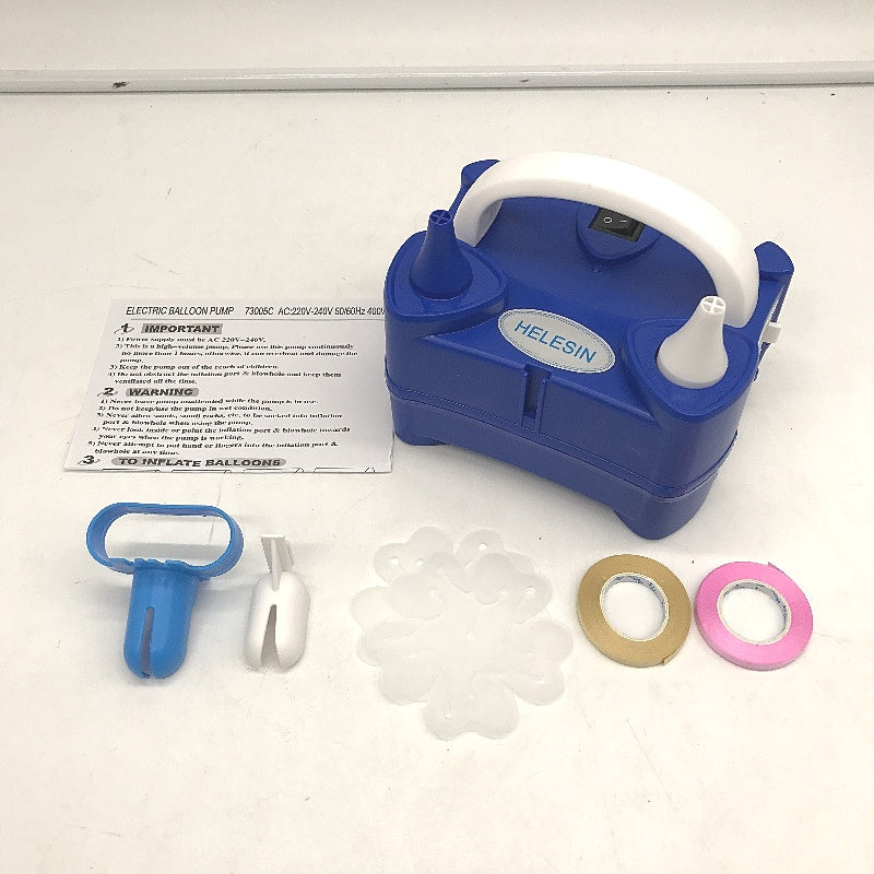 Electric Balloon Pump Dark Blue Air Pump With 5 Accessories & 2 Inflation Modes