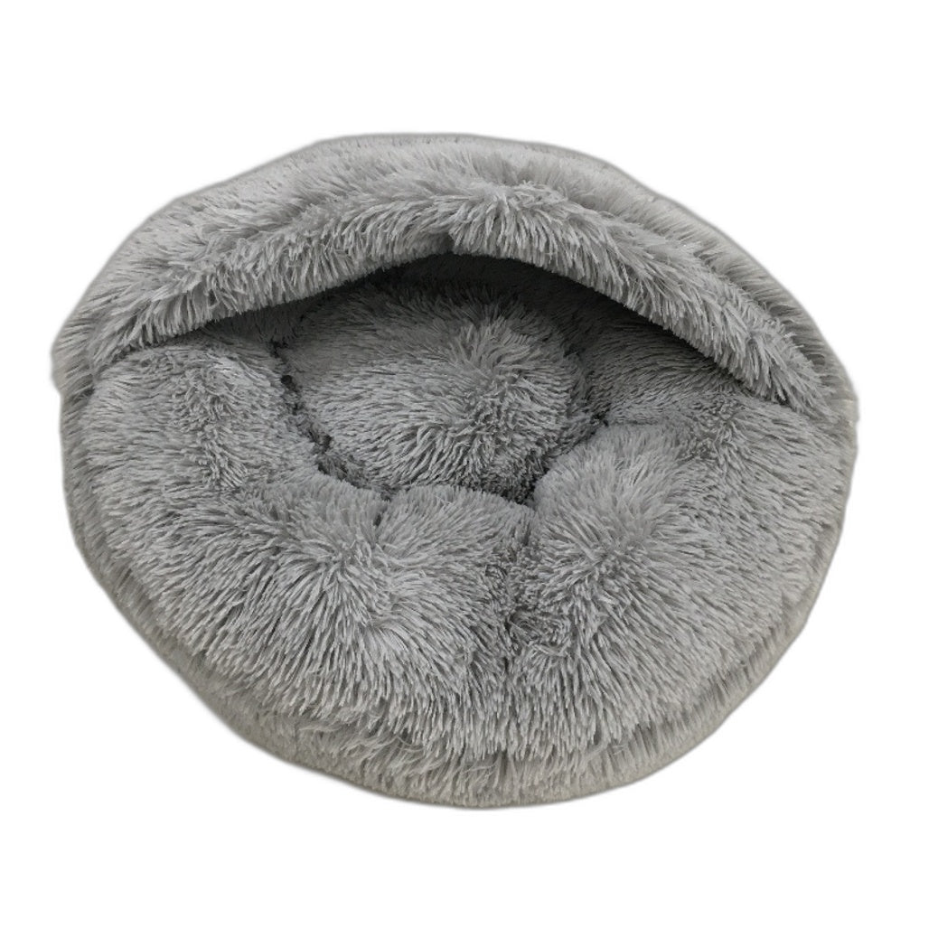 Petplay Soft And Cozy Pet Calming Cave Snuggle Warm Bed For Cats Small Dogs