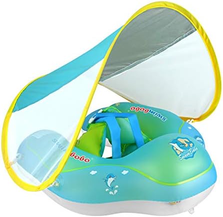 Swimbobo Inflatable Baby Swimming Floating Ring With Sun Shield Safety Support