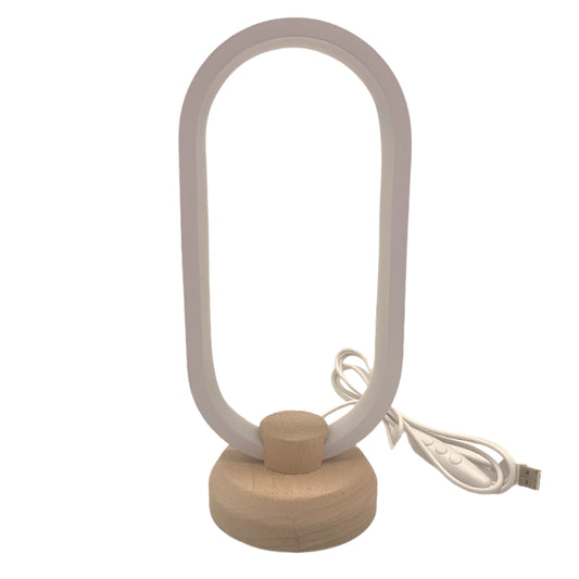 LED Modern Table Lamp Oval Bedside Night Light Adjustable Brightness 3 Colours
