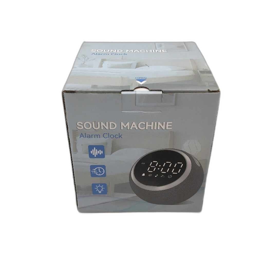 White Noise Sound Machine With Digital Clock Alarm Soothing Sounds Night Light