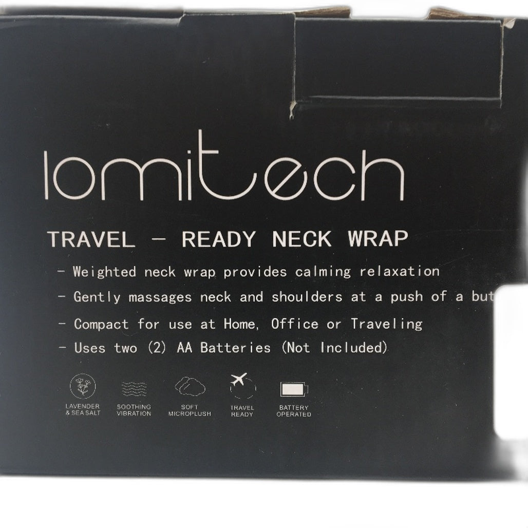 Lomitech Weighted Vibrating Neck Wrap Travel Pillow Relax Lavender Aromatherapy