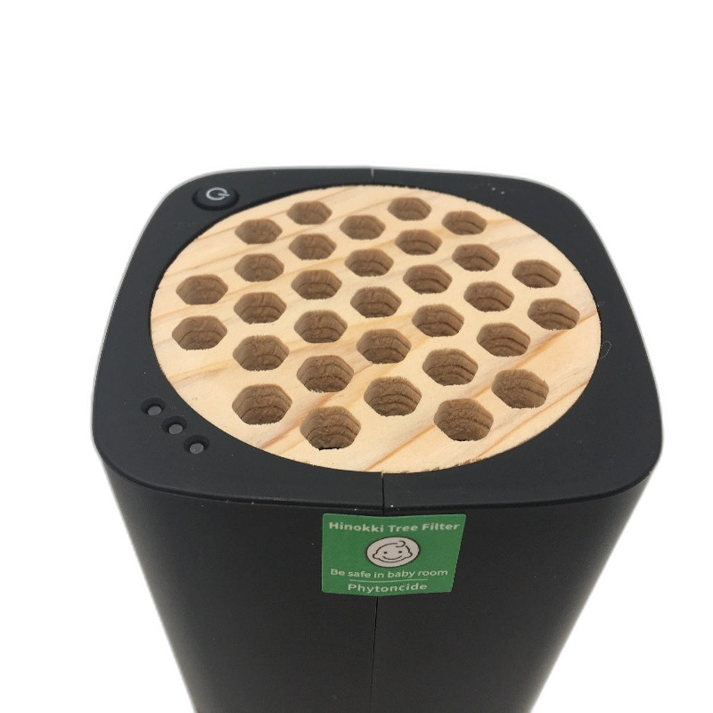 IMUNSEN Portable Car Air Purifier With Cypress Wood 4 Stage Filtration True HEPA