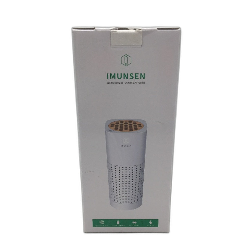 IMUNSEN Portable Car Air Purifier With Cypress Wood 4 Stage Filtration True HEPA