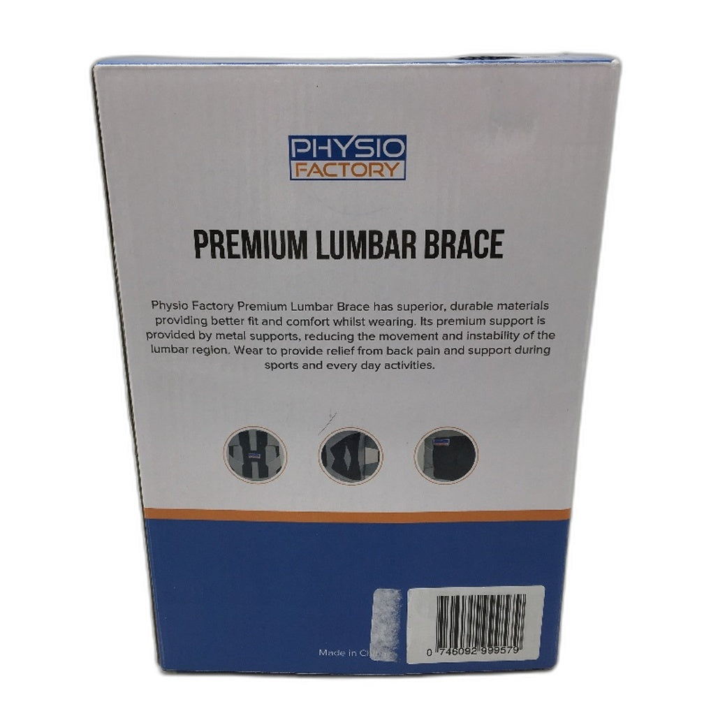 PhysioFactory Lumbar Support Brace Back Protection Effective Pain Relief Size XL