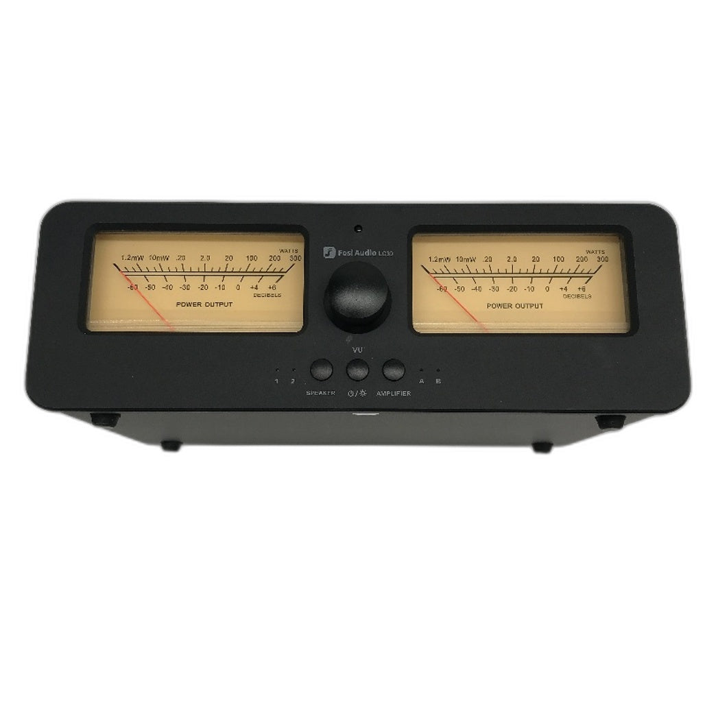 Fosi Audio LC30 VU Meter Amplifier Speaker Selector Box 2 Way Analog Switcher