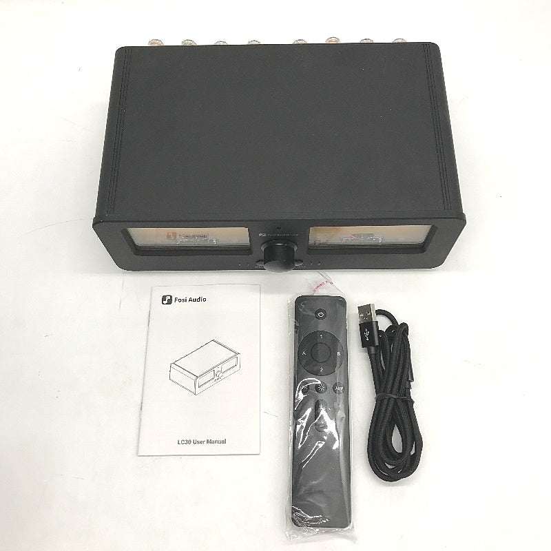 Fosi Audio LC30 VU Meter Amplifier Speaker Selector Box 2 Way Analog Switcher