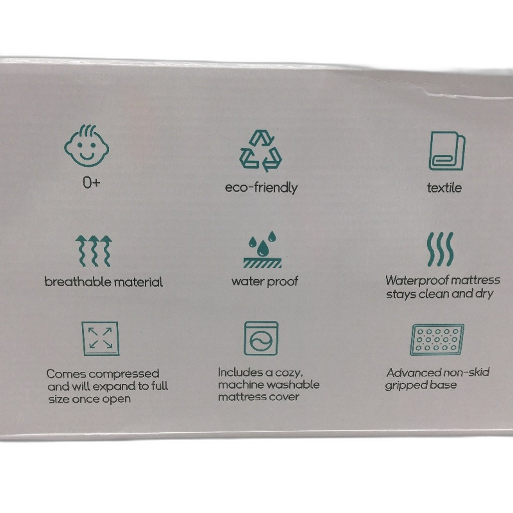 Timkos Machine Washable Baby Changing Pad with Grey Cloud Cover 80x40.6x10cm NEW