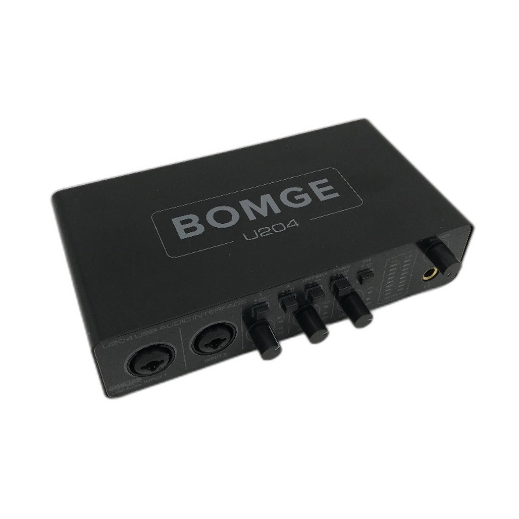 BOMGE U204 Professional USB Audio Interface SOLO XLR 48V 24Bit 192kHZ HiFi NEW