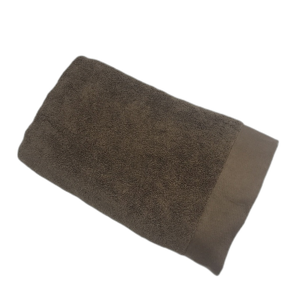 2pc Australian Cotton Bath Towels in Brown and Steel Blue 69x140cm NEW