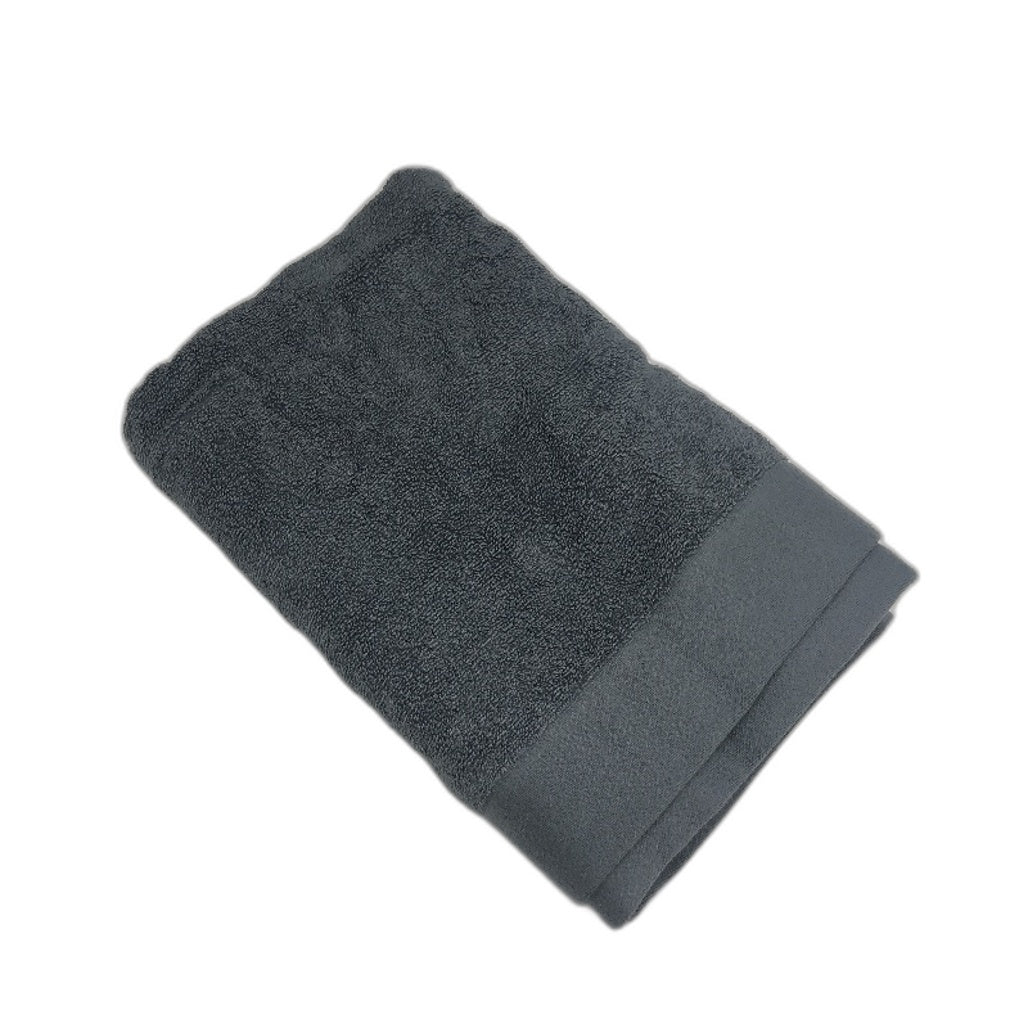 2pc Australian Cotton Bath Towels in Brown and Steel Blue 69x140cm NEW
