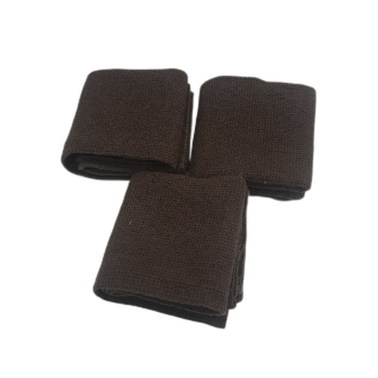 Seed Heritage 3pc Chocolate Brown Waffle Hand Towels 45x47cm NEW