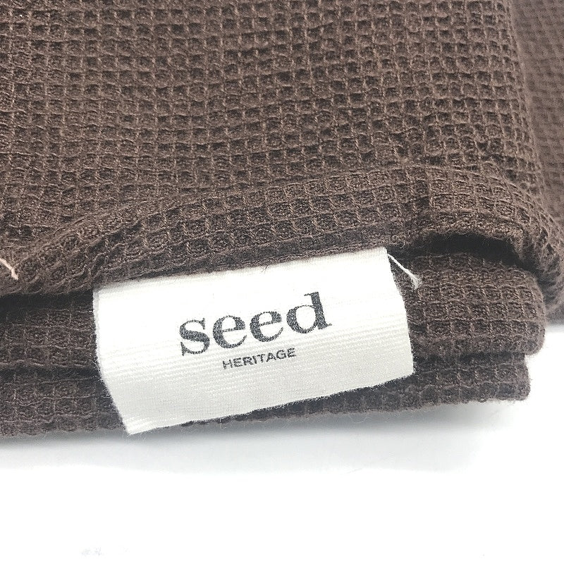 Seed Heritage 3pc Chocolate Brown Waffle Hand Towels 45x47cm NEW