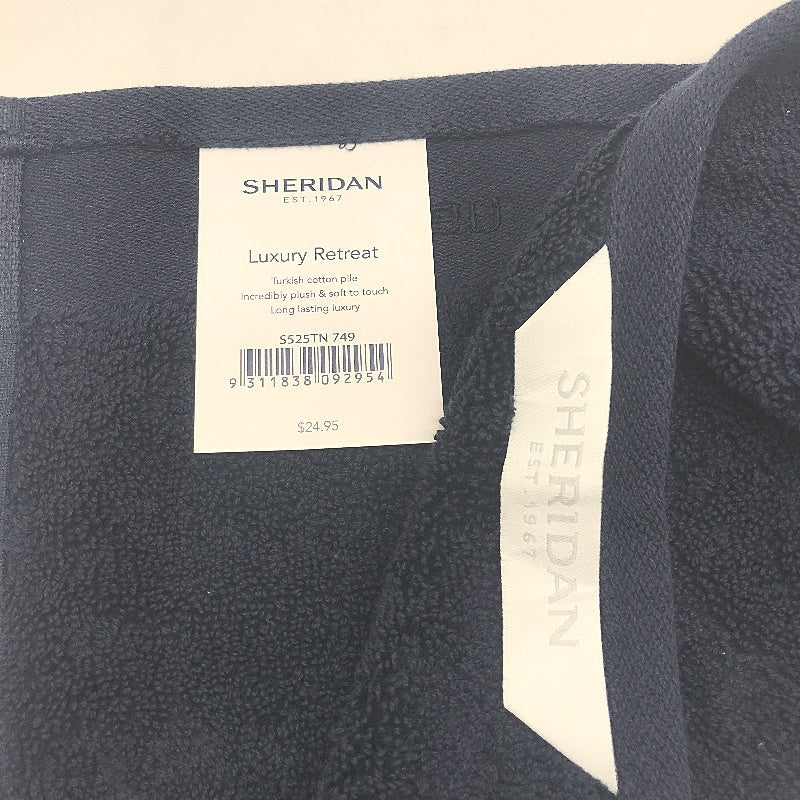 Sheridan 2pc Luxury Retreat Turkish Cotton Blue Face Towels 33x33cm NEW