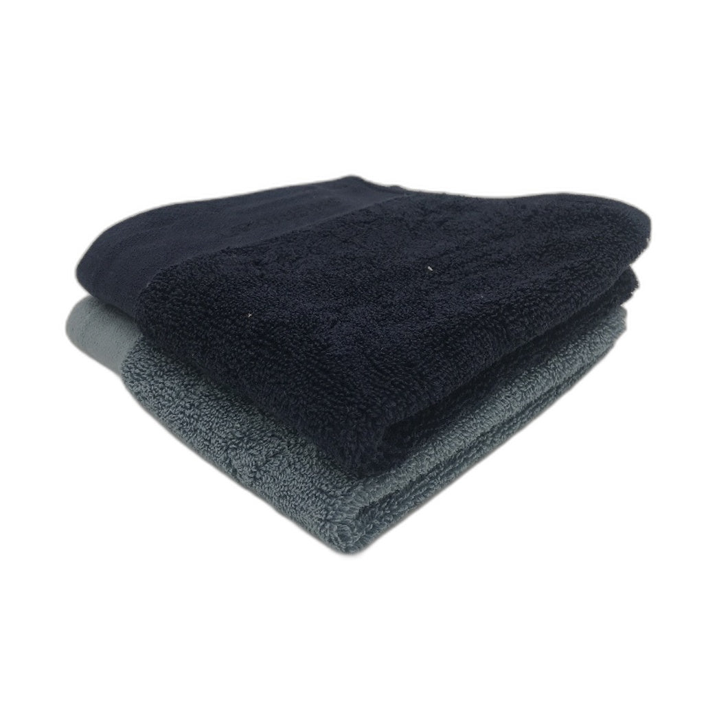 Sheridan 2pc Luxury Retreat Turkish Cotton Blue Face Towels 33x33cm NEW