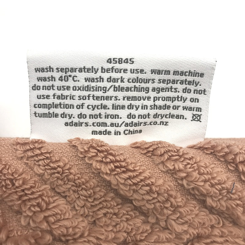 Adairs 2pc Mimosa 600GSM Earth and Clay Textured Cotton Face Washer 33x33cm NEW