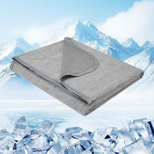 Danctec Antistatic Lightweight Grey Marle Thin Cooling Blanket 150x200cm NEW