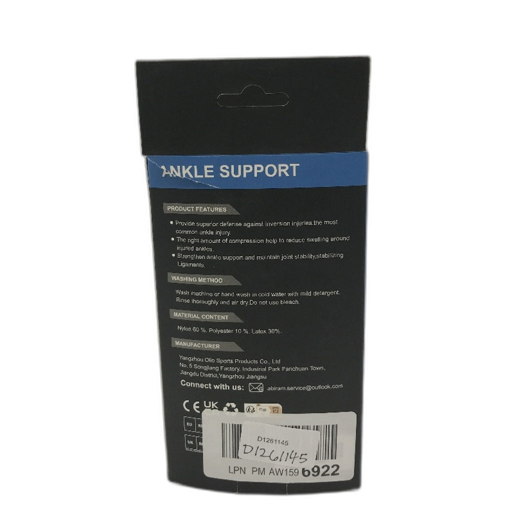 Versatile All Day Relief Black Compression Ankle Support Size Large NEW