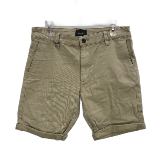 Neuw Cody Relaxed Waist Tapered Cotton Beige Shorts Mens Size 32 NEW